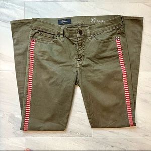 J.Crew Toothpick T-Ankle Green Pants